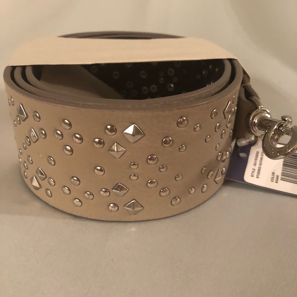 Rebecca Minkoff Studded “guitar” purse strap